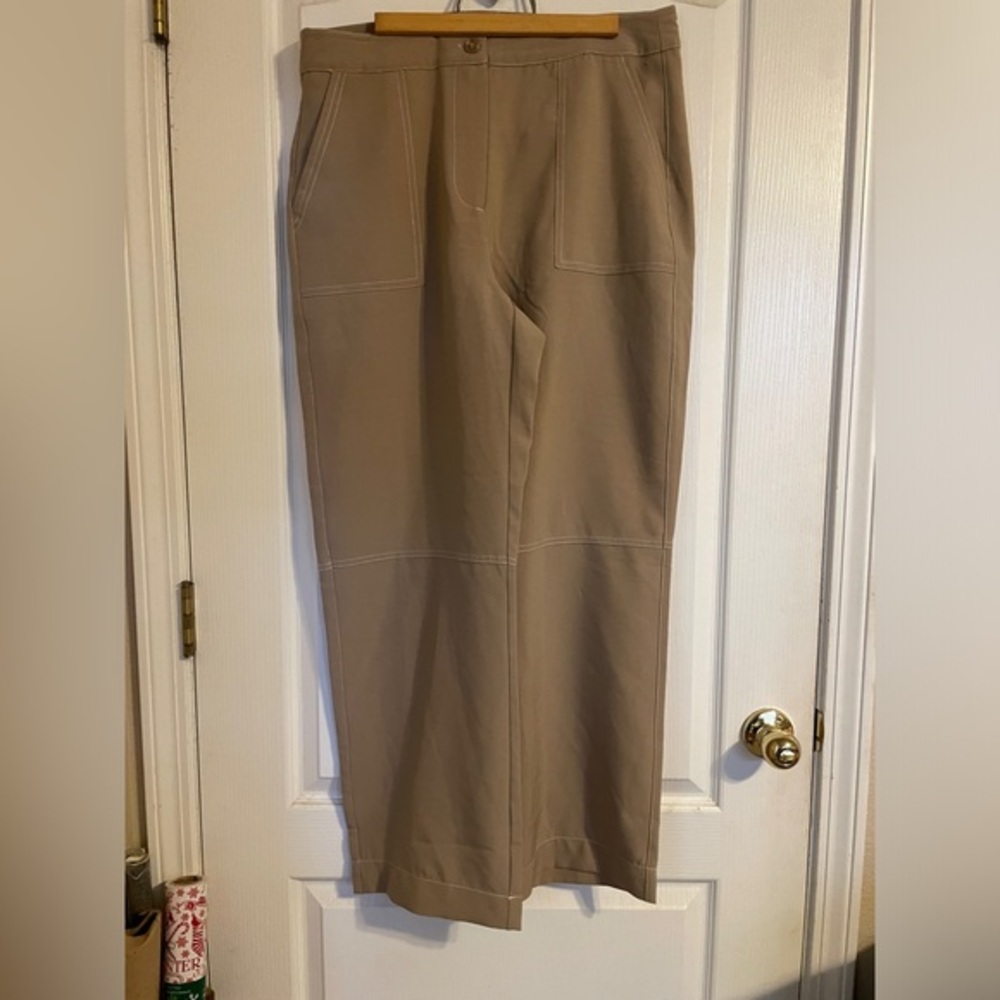 NWT Vero Moda Tan Cargo‎ Trouser Pants Wide Leg Career Travel Basic XL
